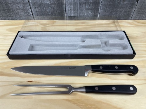 8" Carving Knife with 6" Fork, Premium Forged Set