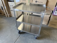 18" x 31" Three Tier Fully Welded Stainless Bussing Cart