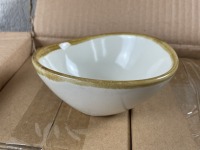 35oz White Terrastone 8-1/2" Porcelain Bowls - Lot of 12