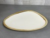 10" White Terrastone Porcelain Oval Platters - Lot of 12