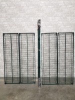 Set of Green Epoxy Shelving (18" x 60") with four 75" Poles