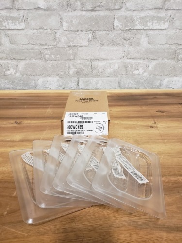 Lot of 1/4 Cambro Clear Plastic Lids (6 Pieces)