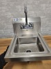Wall Mount Hand Sink, 12.5" x 16' x 14" Faucet Included